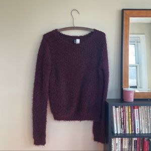 H&M Maroon Feathered Sweater ⭐